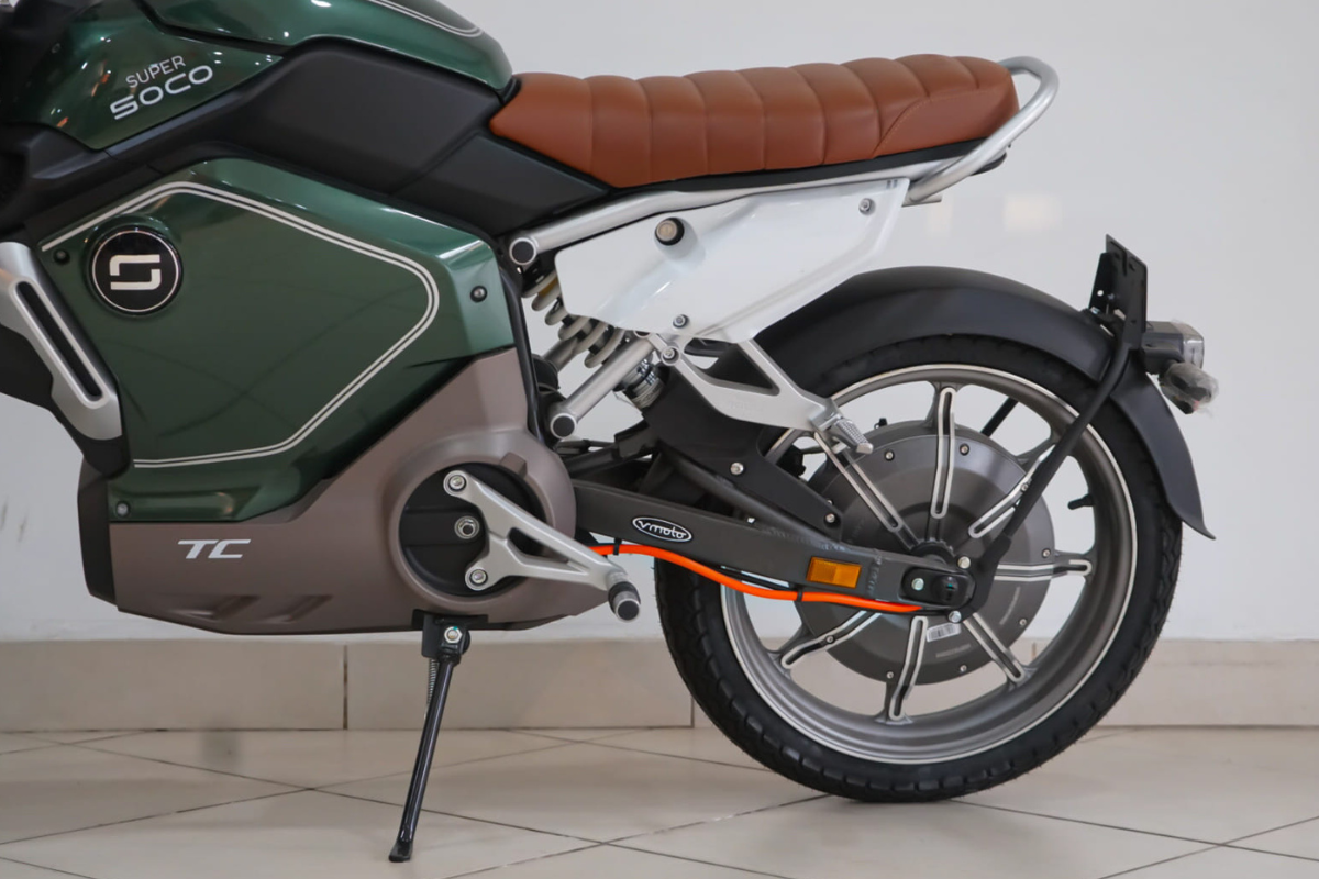 Motor en llanta trasera y asiento de la Quantum TC